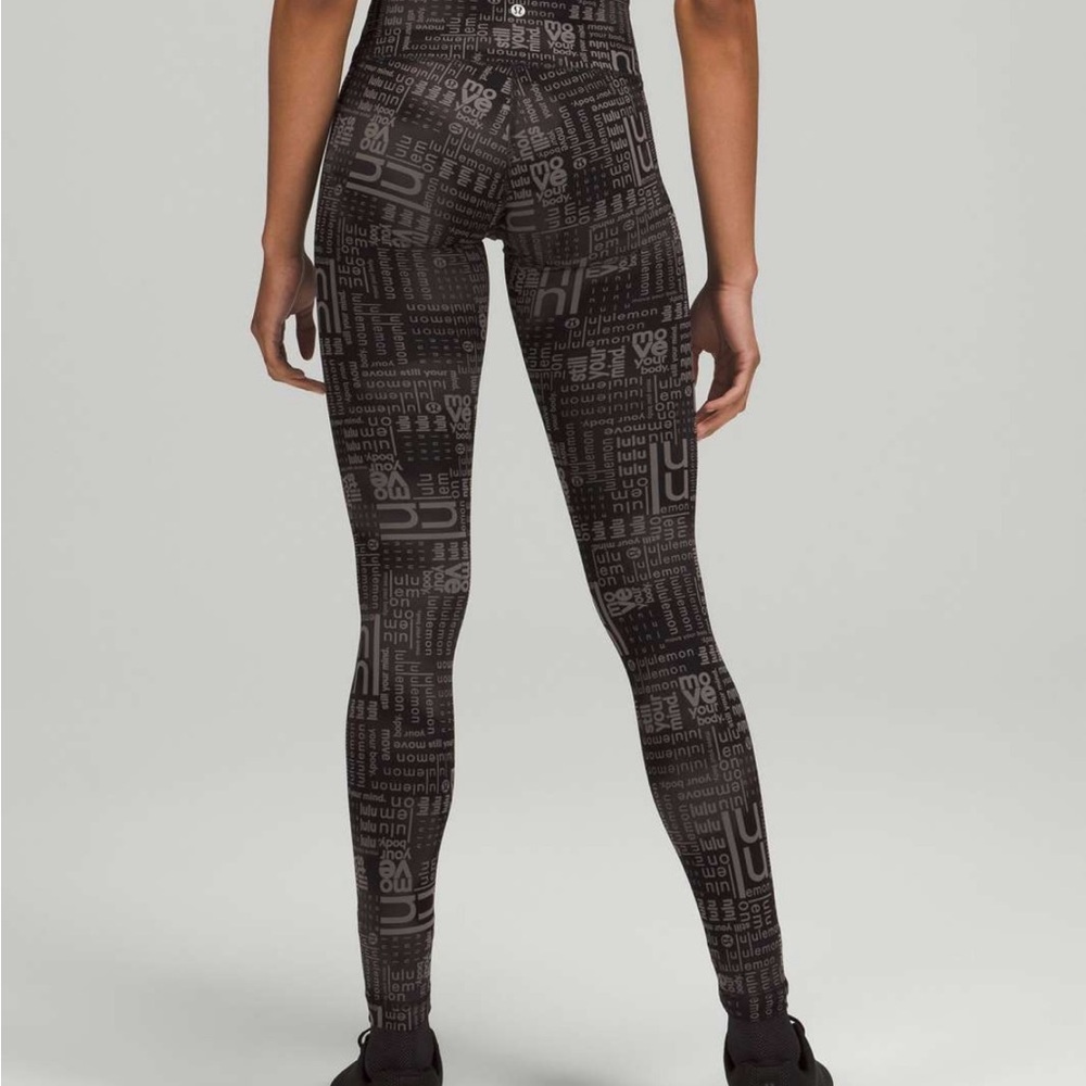 Lululemon Athletica Black Leggings Full-Length Stretch - Picture 1 of 4